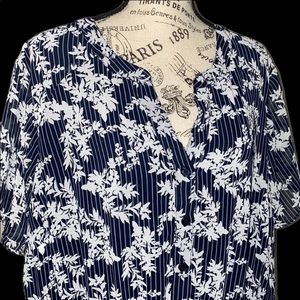 New! Lan Bryant Short sleeve Floral Top Size 2X